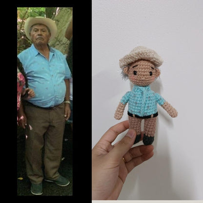 Craftzily - Personalized Crochet Memorial, In Loving Memory, Dad Grandparent Memorial