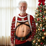 Santa Body Personalized Funny Ugly Christmas Sweatshirt