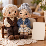 Personalized Memorial Couple Crochet Dolls with In Loving Memory Card – handmade crochet detail