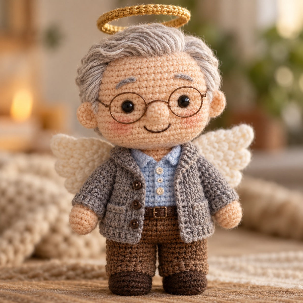 Personalized Memorial Crochet Doll – handmade crochet detail