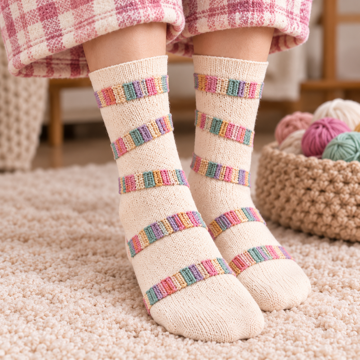Shhh I'm Crocheting Beagle Personalized Crew Socks