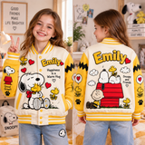 Happiness Is A Warm Hug Personalized Varsity Jacket