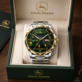 Green Tractor Heritage Watch - Personalized Men's Wrist Watch - Gift For Farmers