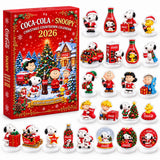 Snoopy Advent Calendar 2026 – 24 Days of Christmas – Cola × Snoopy – 3D Acrylic With Stand