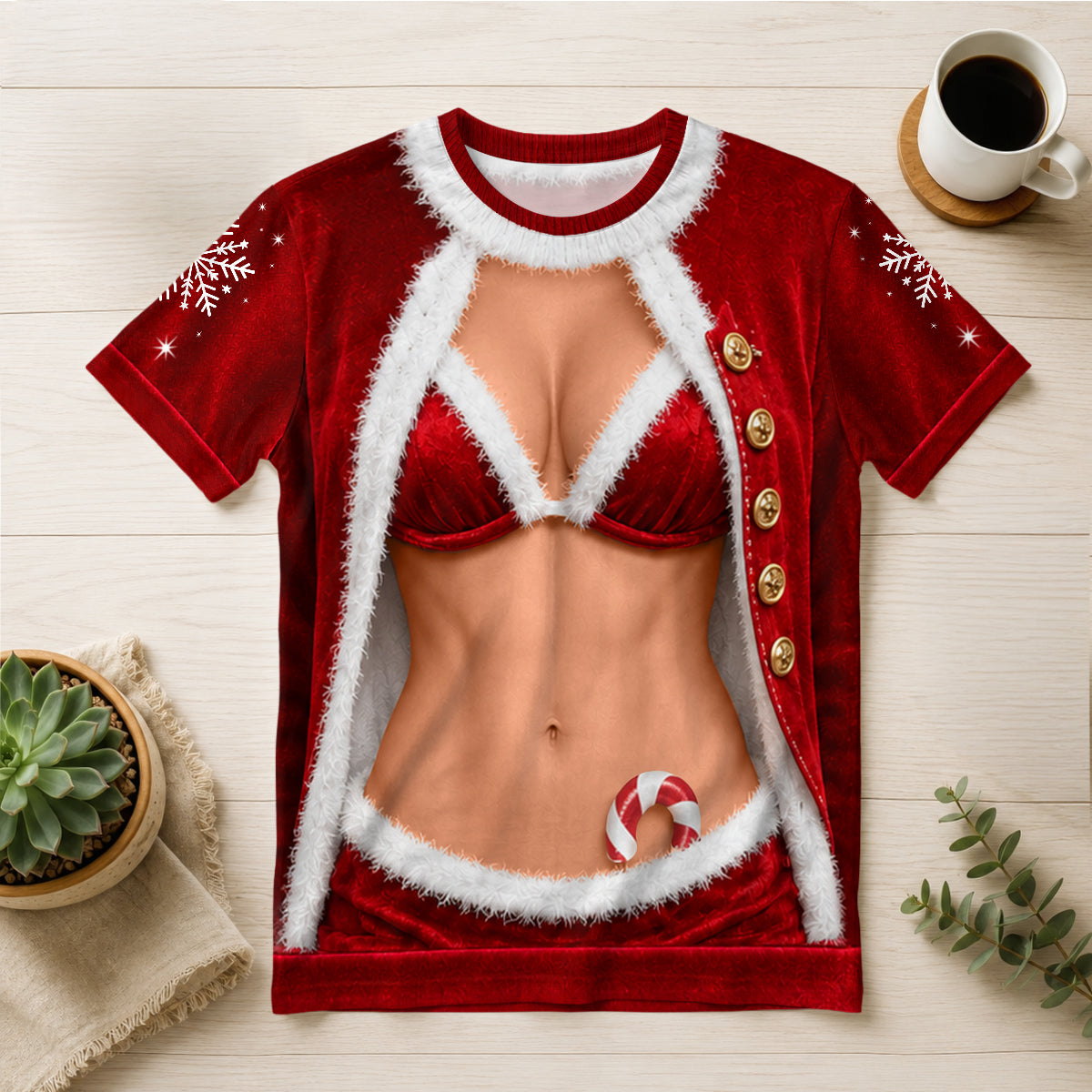 Mrs. Claus But Make It Spicy Personalized All-Over-Print T-Shirt
