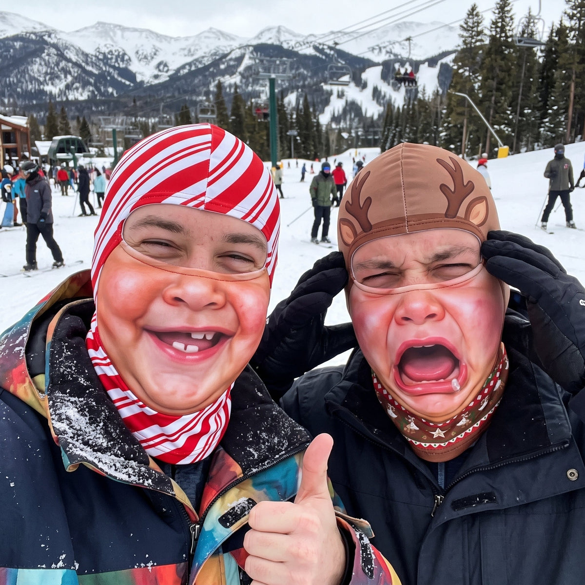 Funny Baby Face Christmas Face Mask Balaclava
