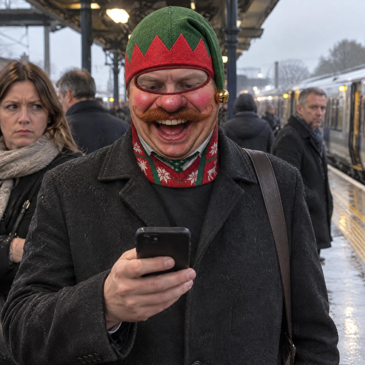 Secret Santa Funny Face Mask Balaclava