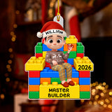 Personalized Family Acrylic Ornament – Building Joy All Season Long
